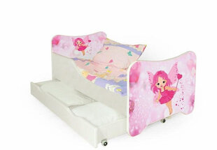 Voodi Halmar Happy Fairy, 70x140 cm, valge/roosa hind ja info | Lastevoodid | hansapost.ee