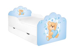 Детская кровать с матрасом и ящиком для постельного белья POLA 17, 140x70 см цена и информация | Детские кровати | hansapost.ee