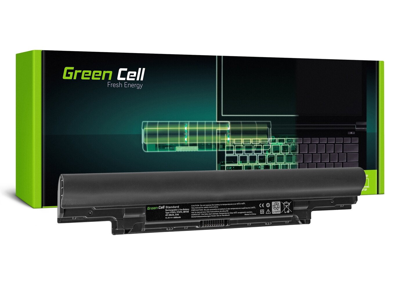 Sülearvuti aku Green Cell Laptop Battery for Dell Latitude 3340 hind ja info | Sülearvuti akud | hansapost.ee