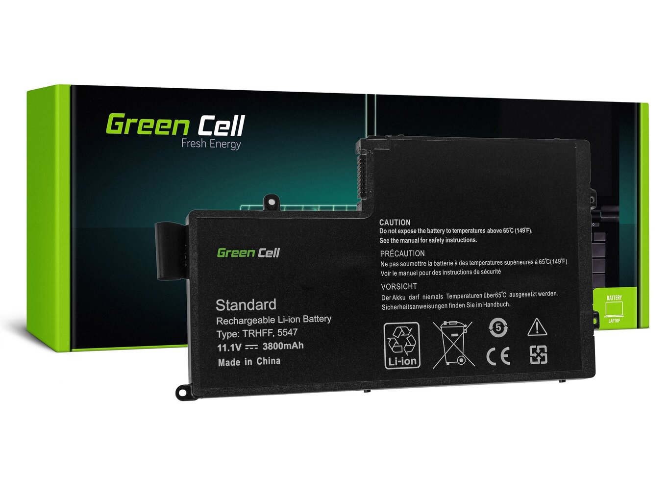 Sülearvuti aku Green Cell Laptop Battery for Dell Inspiron 15 5542 5543 5545 5547 5548 Latitude 3450 3550 hind ja info | Sülearvuti akud | hansapost.ee