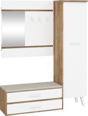 Комплект мебели для прихожей Nordis, светло-коричневый/белый цвет цена и информация | Комплекты в прихожую | hansapost.ee