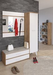 Комплект мебели для прихожей Nordis, светло-коричневый/белый цвет цена и информация | Комплекты в прихожую | hansapost.ee
