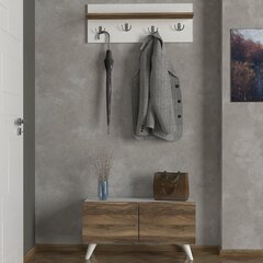 Комплект мебели для прихожей Kalune Design 756, белый/коричневый цена и информация | Комплекты в прихожую | hansapost.ee