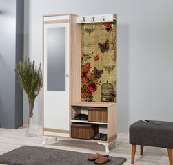 Комплект мебели для прихожей Kalune Design 863(II), красный/дуб цена и информация | Комплекты в прихожую | hansapost.ee