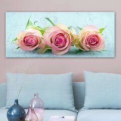 Репродукция на холсте Розы, 50x120 см цена и информация | Настенные деревянные декорации | hansapost.ee