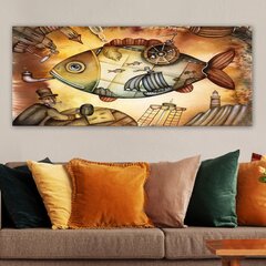 Репродукция на холсте Рыба, 50x120 см цена и информация | Настенные деревянные декорации | hansapost.ee