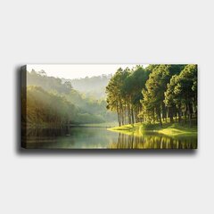 Репродукция на холсте Пейзаж, 50x120 см цена и информация | Настенные деревянные декорации | hansapost.ee