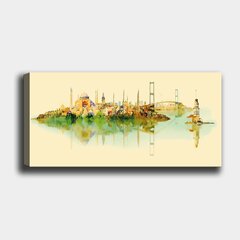 Репродукция на холсте Город, 50x120 см цена и информация | Настенные деревянные декорации | hansapost.ee