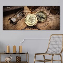 Репродукция на холсте География, 50x120 см цена и информация | Настенные деревянные декорации | hansapost.ee