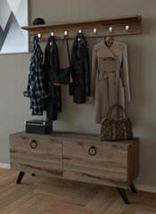 Комплект мебели для прихожей Kalune Design Rupa, коричневый цена и информация | Комплекты в прихожую | hansapost.ee