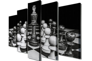 Репродукция из пяти частей Шахматы цена и информация | Настенные деревянные декорации | hansapost.ee