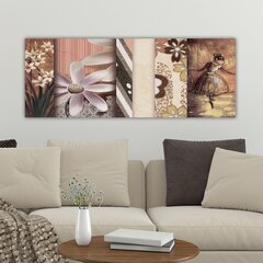 Репродукция на холсте Цветы, 30x80 см цена и информация | Настенные деревянные декорации | hansapost.ee