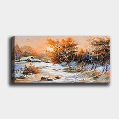 Репродукция на холсте Зима, 30x80 см цена и информация | Настенные деревянные декорации | hansapost.ee