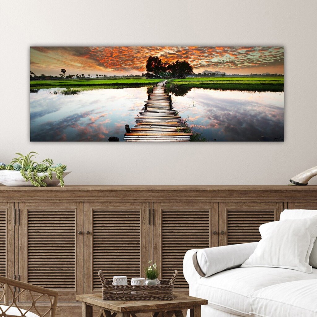 Reproduktsioon lõuendil Maastik, 30x80 cm цена и информация | Seinapildid | hansapost.ee