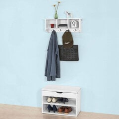 Вешалка для одежды SoBuy FRG48-W, белая цена и информация | Вешалка | hansapost.ee