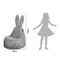 Kott-tool Qubo™ Baby Rabbit Aqua, samet, hall цена и информация | Kott-toolid, tugitoolid ja tumbad lastele | hansapost.ee