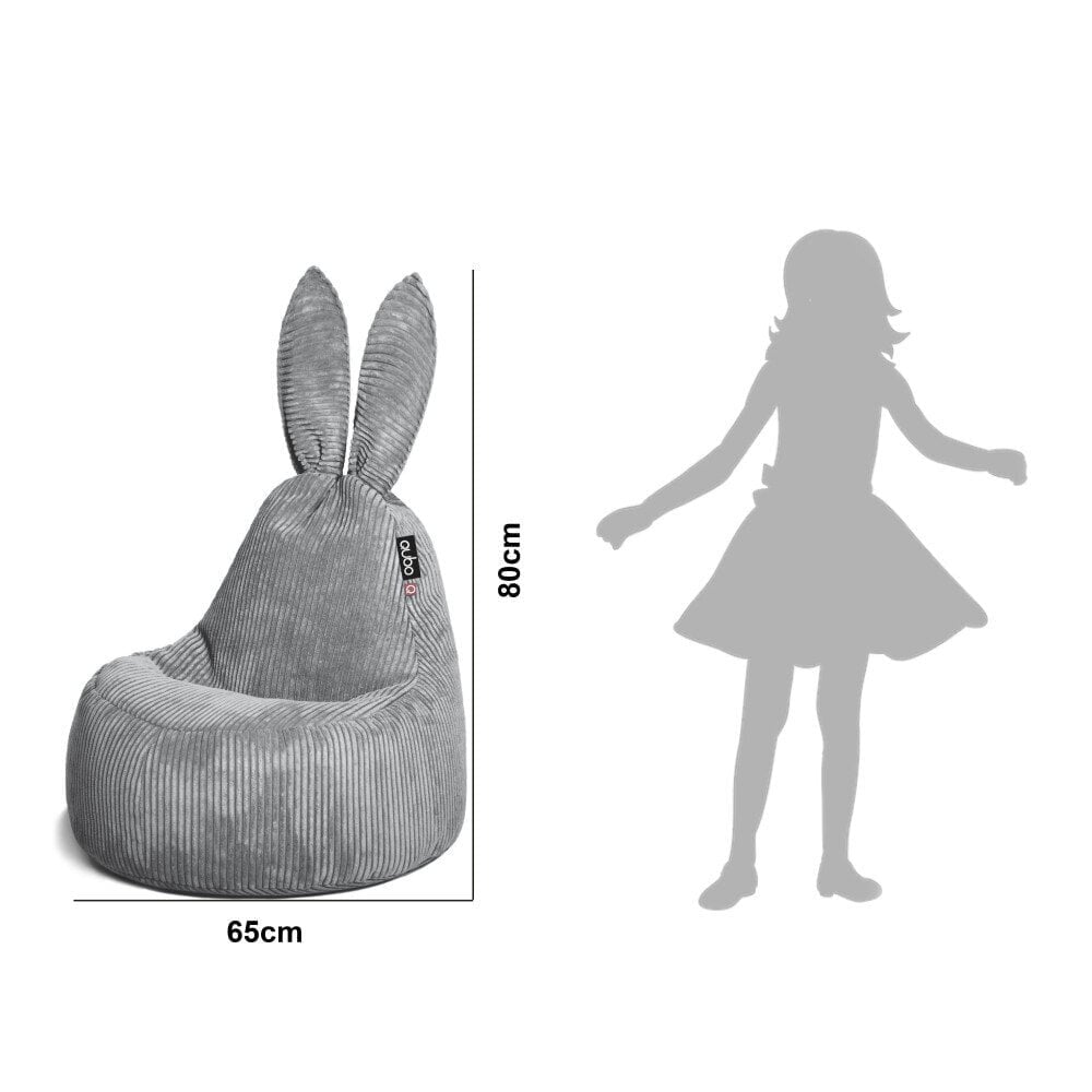 Kott-tool Qubo™ Baby Rabbit Aqua, gobelään, roheline hind ja info | Kott-toolid, tugitoolid ja tumbad lastele | hansapost.ee