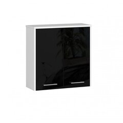 Шкафчик для ванной комнаты навесной NORE Fin 1546, белый/черный цена и информация | Шкафчики для ванной | hansapost.ee