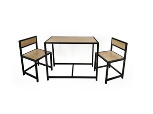 Комплект из стульчиков и стола Milea, коричневый цена и информация | Детские столы и стулья | hansapost.ee