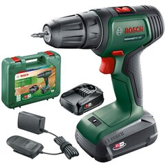 Akukruvikeeraja Bosch UniversalDrill18 (2x1,5) hind ja info | Akutrellid, puurid ja kruvikeerajad | hansapost.ee