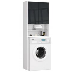Шкафчик над стиральной машиной NORE Fin 1795, белый/серый цена и информация | Шкафчики для ванной | hansapost.ee