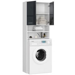 Шкафчик над стиральной машиной NORE Fin 1795, белый/серый цена и информация | Шкафчики для ванной | hansapost.ee