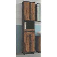 Высокий шкаф в ванную комнату Veris, серый/винтажный дуб цена и информация | Шкафчики для ванной | hansapost.ee