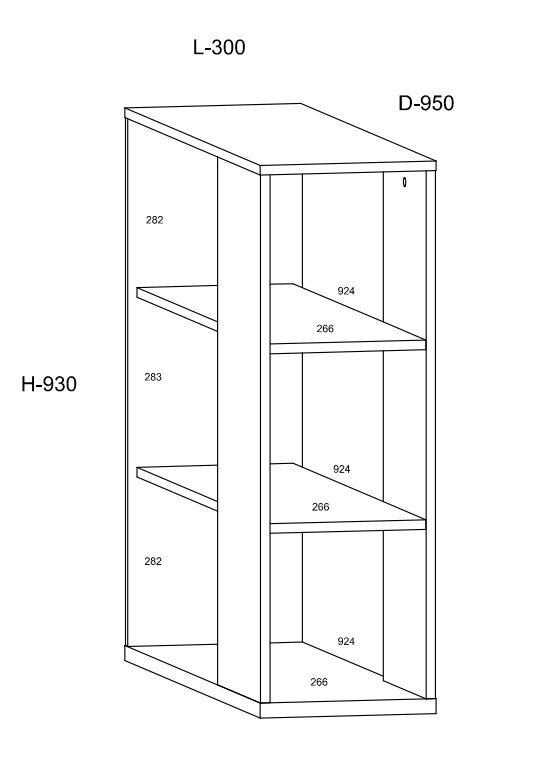 Riiul Meblocross Hey 05, valge/tumehall цена и информация | Riiulid lastele | hansapost.ee