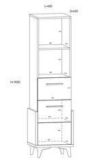 Riiul Meblocross Hey 13, valge/lilla hind ja info | Riiulid lastele | hansapost.ee