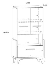 Riiul Meblocross Hey 15, valge/kollane hind ja info | Riiulid lastele | hansapost.ee