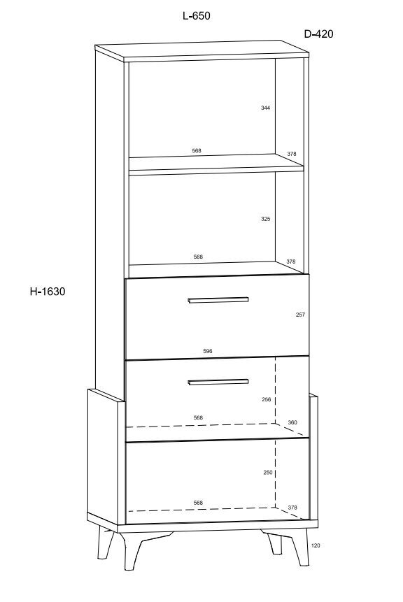 Riiul Meblocross Hey 16, valge/tumehall цена и информация | Riiulid lastele | hansapost.ee