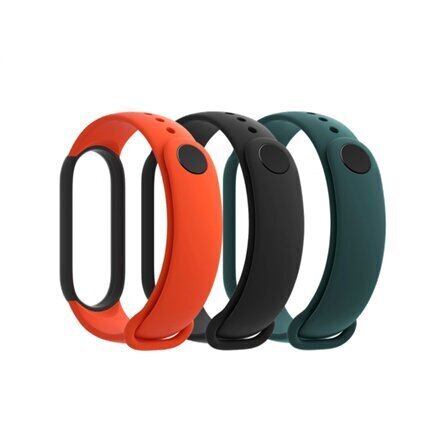 Xiaomi Mi Band 5 kellarihm, must/oranž/teal 3tk hind ja info | Nutikellade aksessuaarid ja tarvikud | hansapost.ee