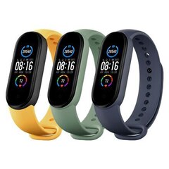 Xiaomi Mi Band 5 kellarihm, sinine/kollane/roheline 3tk цена и информация | Аксессуары для смарт-часов и браслетов | hansapost.ee