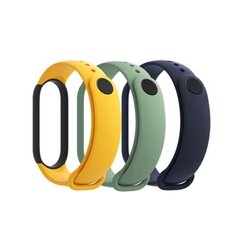 Xiaomi Mi Band 5 kellarihm, sinine/kollane/roheline 3tk цена и информация | Аксессуары для смарт-часов и браслетов | hansapost.ee