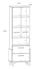 Riidekapp Meblocross Hey 17, valge/sinine hind ja info | Kapid lastele | hansapost.ee