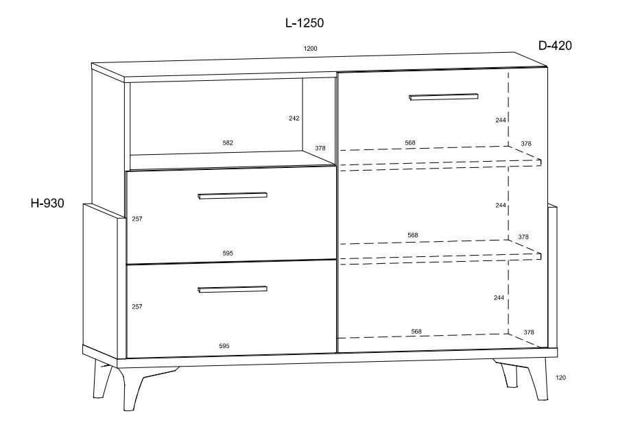 Kummut Meblocross Hey 09, valge/tumehall hind ja info | Kummutid lastele | hansapost.ee