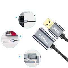 Choetech USB 3.0 (isane) – USB 3.0 (emane) kaablipikendus 2 m, hall (XAA001) hind ja info | Mobiiltelefonide kaablid | hansapost.ee