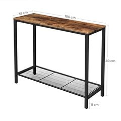 Konsool Songmics 100cm, pruun/must price and information | Console tables | hansapost.ee