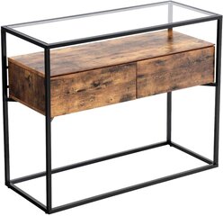 Konsoollaud Songmics 100x40 cm, pruun/must price and information | Console tables | hansapost.ee