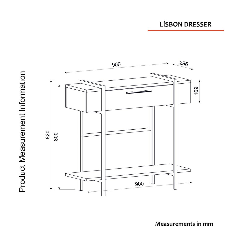 Konsoollaud Kalune Design Lisbon, must/pruun hind ja info | Konsoollauad | hansapost.ee