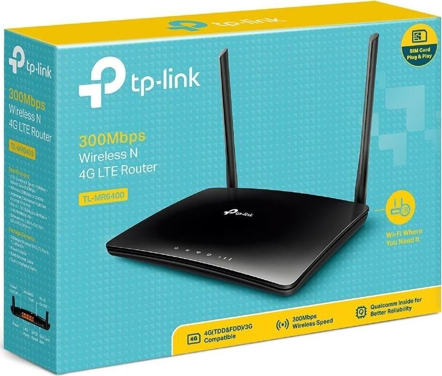 TP-LINK 300Mbps Traadita N 4G LTE Ruuter hind ja info | Ruuterid | hansapost.ee