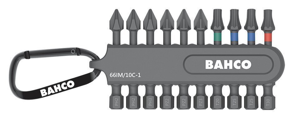 Otsakute kmpl Impact 10 osa hoidikus, karabiiniga. 50 mm PH, PZ, TORX цена и информация | Käsitööriistad | hansapost.ee