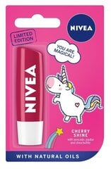 Huulepalsam tüdrukutele Nivea Cherry Shine, 5,5 ml цена и информация | Косметика для мам и детей | hansapost.ee