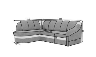Мягкий угловой диван Benano, Красный / Черный цена и информация | Угловые диваны | hansapost.ee