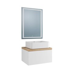 Зеркало со вмонтированным освещением Altue Venti, серебренный цена и информация | Зеркала в ванную | hansapost.ee