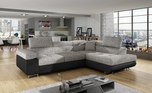 Мягкий угловой диван NORE Anton, черный/серый цена и информация | Угловые диваны | hansapost.ee