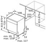 Bosch SMU4HCW48S, integreeritav nõudepesumasin, 14 kmpl, 60 cm, valge uks hind ja info | Nõudepesumasinad | hansapost.ee