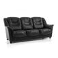Pehme mööbli komplekt Mann, 3+1+1, kaetud nahaga, - must 0101, musta värvi jalad цена и информация | Pehme mööbli komplektid | hansapost.ee