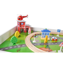 Набор, деревянная железная дорога со столом, 52 предметы цена и информация | Phoohi Товары для детей и младенцев | hansapost.ee