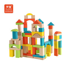 Деревянные кубики "Phoohi", 100 шт. цена и информация | Игрушки для малышей | hansapost.ee
